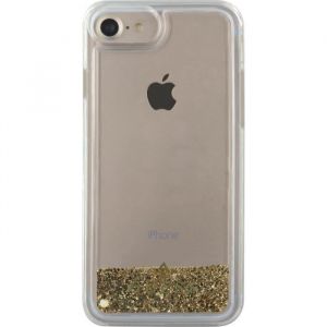 Coque rigide liquide avec paillettes dor&eacute;es Guess pour iPhone 6/6S/7/8