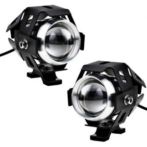 2pcs 125W Phare Moto Feux Additionnels LED Phares Avant Moto Anti Brouillard Projecteur Spot LED Moto 3000LM U5 Etanche pour A114