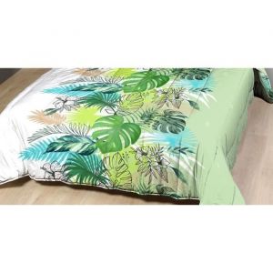 Couette - MORTREUX - Tropichic - 200x200 cm - Légère - Imprimée - Fabrication française