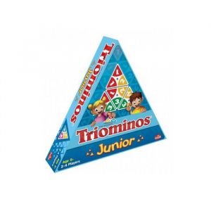Triominos Junior 2 niveaux - Couleurs chiffres calculs - Domino Triangulaires - Jeu societe 5 ans - Set Enfant Kid + Carte