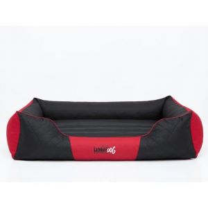 L lit pour chien PREMIUM &ndash; rouge-noir