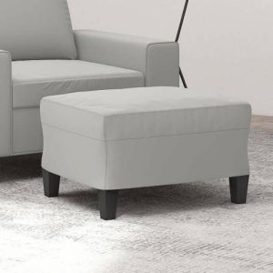Repose-pied Tabouret-Pouf Gris clair 60x50x41 cm Tissu microfibre SHL39564
