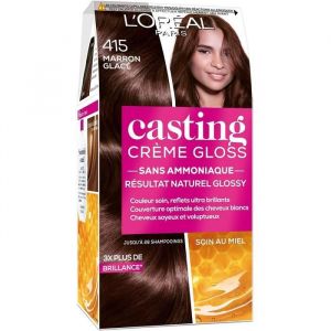 Casting Cr&egrave;me Gloss Coloration Ton sur Ton pour Cheveux Sans Ammoniaque Marron Glac&eacute; (415)