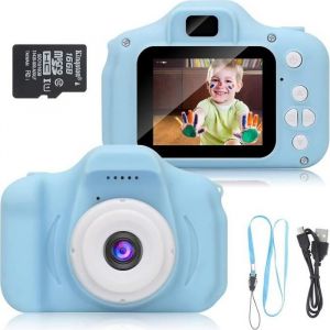Appareil Photo pour Enfant - LAMZIEN - Kidizoom - 8MP/1080P - Carte TF 16 Go - Batterie - Bleu