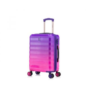 Valise Cabine 55cm en Polycarbonate  Bagages à Main  4 Roues 360° Doubles  Cadenas TSA  Violet