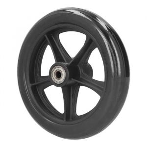 Roue de fauteuil roulant en PU SALUTUYA - 16cm - Roulement à billes - Moyeu épaissi