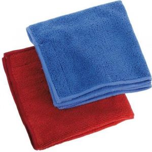 Serpill&egrave;re en micro-fibre ultra absorbante - fixation par scratchs - lot de 4