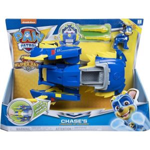 Coffret Pat Patrouille Chase Et Sa voiture de police Transformable - Véhicule De Luxe Mighty Pups - Set Figurine