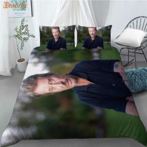 Ensemble de literie Johnny Hallyday housse de couette personnalis&eacute;e 200x200cm