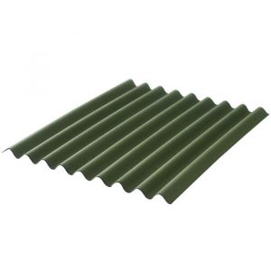 Plaque bitum&eacute;e ondul&eacute;e - L: 2 m - l: 86 cm - E: 2.02 mm - Vert