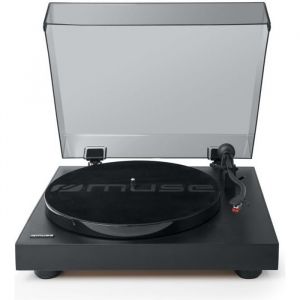 Platine Vinyle MUSE MT-105 DB - Port USB adaptateur de disque 45 tours Bras en m&eacute;tal - Noir