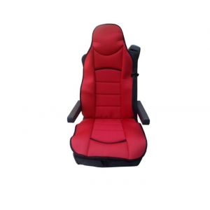 Housse de Si&egrave;ge Premium Couvre-Si&egrave;ge Tissu Rouge Luxe pour Camion Mercedes Atego Actros Axor