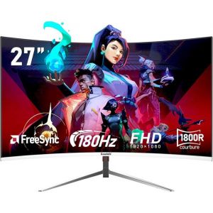 &Eacute;cran PC 27 Pouces - Gawfolk - GF270C - Incurv&eacute; - 180Hz - FHD 1080P - Blanc