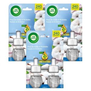 Lot de 3 Recharges Diffuseur désodorisant Electrique Huiles essentielles Coton Duopack