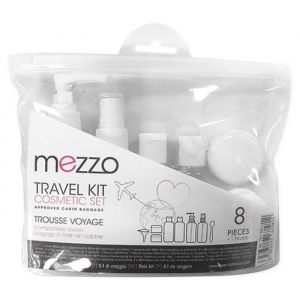 Mezzo &mdash; Kit de voyage 4 flacons + 2 pots compatible normes s&eacute;curit&eacute; avion