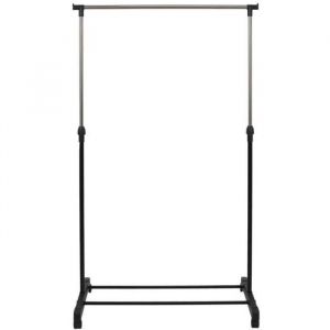 Portant à Vêtements En Métal Noir - Paris Prix - Hauteur Réglable - Sur Roulettes