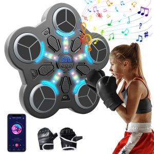 Machine de boxe musicale intelligente - Bluetooth - Trois vitesses - Trois niveaux volume - Compteur LED intelligent - Silencieux