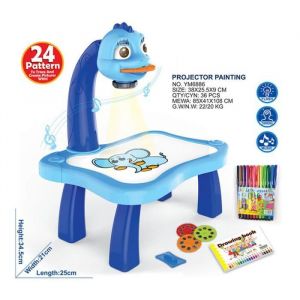 Dessin - GraphismeMini projecteur Led pour enfantsTable de dessin artistiquetableau de peinturepetit bureauoutil - Type A-Blue