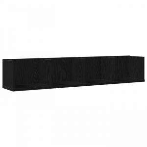 HSF&reg;&Eacute;tag&egrave;re murale - &Eacute;tag&egrave;re Rangement pour livres/DVD - Ch&ecirc;ne noir 100 x 18 x 18 cm Bois ding&eacute;nierie cpw3001926