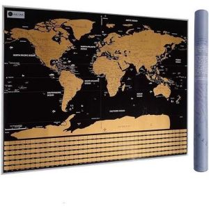 Carte du Monde à gratter XXL avec Drapeaux, détaillée et précise - Cadeau idéal pour les voyageurs - Poster Grand Format 82 x 59 cm.