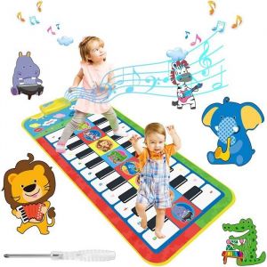TAPIS DE JEU ENFANT Tapis de Piano Géant Tapis Musical 118  50cm Tapis de Danse Toucher pour Les Enfants Jouets Cadeaux Tapis de J