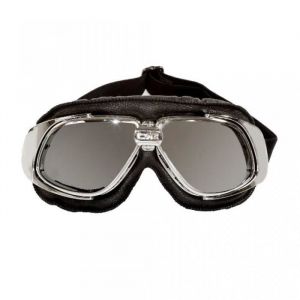 Lunette protection CRG air force noir chrome look rétro vintage pour moto custom