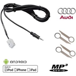 Cable MP3 Auxiliaire MP3 autoradios dorigine Audi A3 A4 TT+ Clés Skyexpert