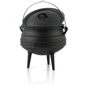 COUVERCLE DE PLANCHA BBQ-Toro Potjie 6 avec pieds 14 litres Chaudron de sorci&egrave;re en fonte Pot