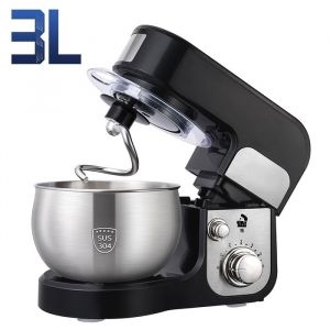 Robot P&eacute;trin Multifonction 3L - 700W - M&eacute;langeur P&acirc;tisserie - 6 Vitesses - Batteur M&eacute;langeur pour Cuisine Maison - Noir