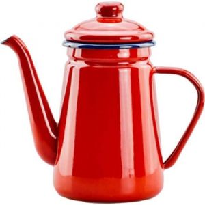 Bouilloire émaillée à la main 11L - SODIAL - Rouge - Socle 360 degrés - Fonction maintien au chaud-keeper