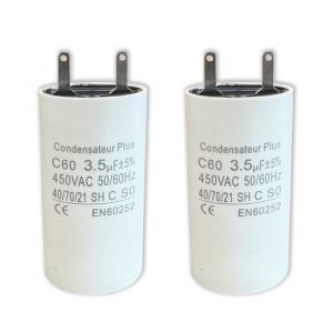 Condensateur à cosses 3.5 µF spécial moteur de volet roulant SomfySimu Broches faston 2.8 pour Réparation de moteur de volets