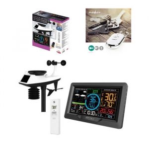 Station M&eacute;t&eacute;o - PRO - Couleur WiFi - An&eacute;mom&egrave;tre - Pluviom&egrave;tre - Affichage Multilingue