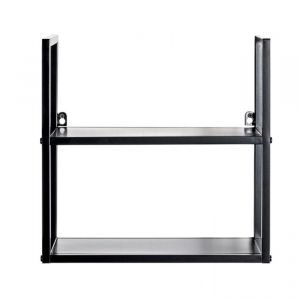 Etag&egrave;re murale meuble &eacute;tag&egrave;re murale en m&eacute;tal coloris noir   -longueur 36 x profondeur 15 x hauteur 36 cm