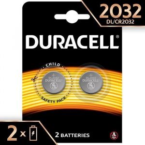 Pile Bouton Lithium Duracell Spéciale 2032 3 V, Pack de 2 (DL2032-CR2032), Conçue pour une Utilisation dans les Porte-Clés, Balan