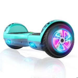 Hoverboard 6.5 Bluetooth - SISIGAD - Gyroscope LEDpour Enfant et Adol - Vert + Gris