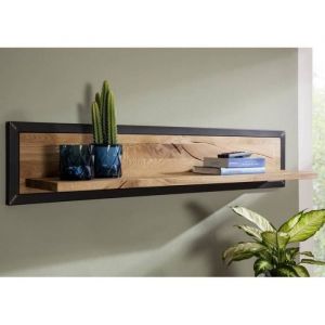 &Eacute;tag&egrave;re murale 170x22cm - Bois massif de ch&ecirc;ne sauvage huil&eacute; (Bois naturel) - VILLANDERS 115
