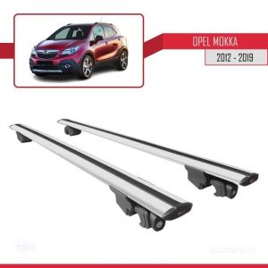 Barres de Toit - Opel - Mokka 2012-2019 - Aluminium - Gris - Verrouillable