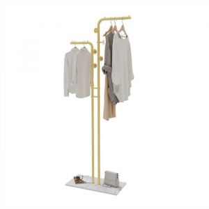 Porte Manteau sur Pieds d’entrée - Portant Vêtement en Métal Design pour Chambre Vestiaire - 60x30x171cm
