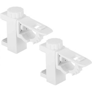 2 Pcs Porte Rideau sans PerçAge Support Tringle Rideau Porte Titulaire Barre Transversale Réglable Tringle à Rideaux pour La Maison