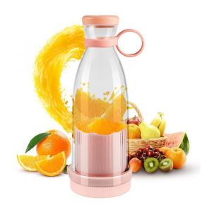 M&eacute;langeur de fruits frais Rechargeable presse-agrumes rose bouteille de jus Portable Usb Mini m&eacute;langeur &eacute;lectrique rapide