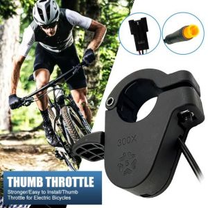 Gâchette d’accélérateur au doigt de trottinette à trois fils - HELLOVE - 300X - Blanc - Noir