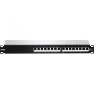 Patch panel - 16-PORT - CAT6A - Blind&eacute; - Ethernet - Noir