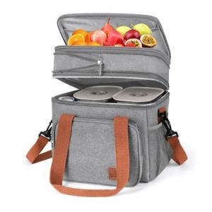 Sac Isotherme Repas 15L  BYONDSELF Glaciere Souple Isotherme Conception à Double Couche Bandoulière Réglable Étanche