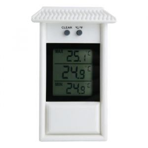 Thermom&egrave;tre Ext&eacute;rieur - M&eacute;moire des Temp&eacute;ratures Mini et Maxi - LCD 40 x 46 mm - -20&deg; &agrave; +50&deg;C