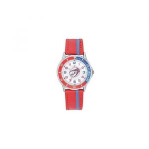 Montre Enfant - CERTUS - 647672 - Cuir Synthétique Rouge et Bleu - Étanchéité 30m - Affichage Analogique