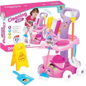 Ensemble de Nettoyage pour Enfant Kit Menage Enfant Jouet Chariot Menage Enfant Jouets De Nettoyage pour Les Tout Petits