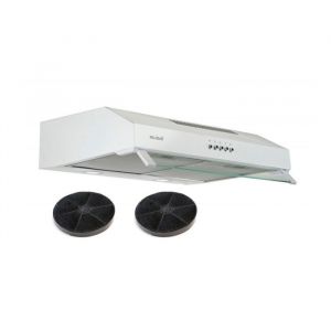 Hotte Casquette 60 cm Blanc - Double moteur 200 Watts  - 435 m3/h