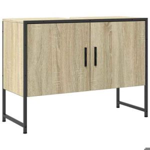 Bonne qualité - Armoire de rangement Armoire lavabo de salle de bain et WC - BONNIE - chêne sonoma - Bois dingénierie DECO