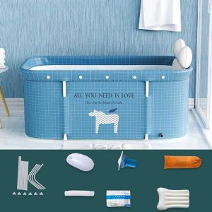 120 cm Baignoire portative pliable pour adulte baignoire à vapeur non gonflable autoportanteen plastique épais(120x55x50cm)