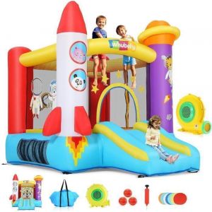 Château Gonflable pour Enfants Château Sautant Gonflable pour Intérieur/Extérieur avec Zone de Saut Toboggan Souffleur de 370W